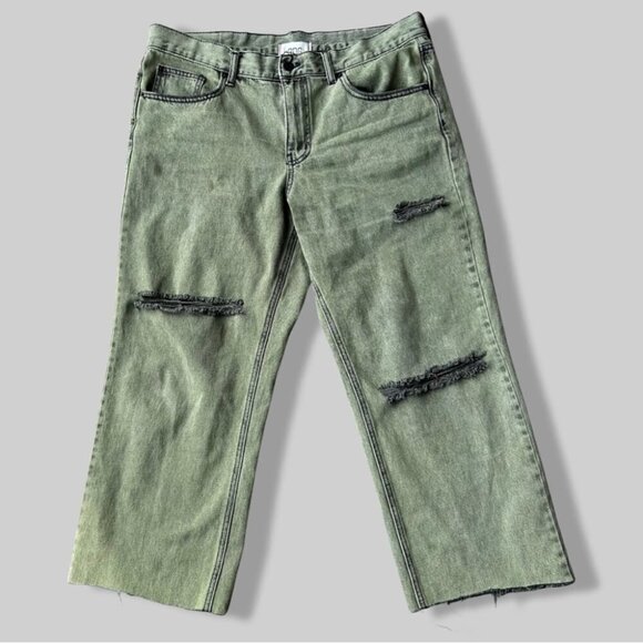 BDG High-Waisted Disdressed Cowboy  Cut Off Jeans - Picture 1 of 13